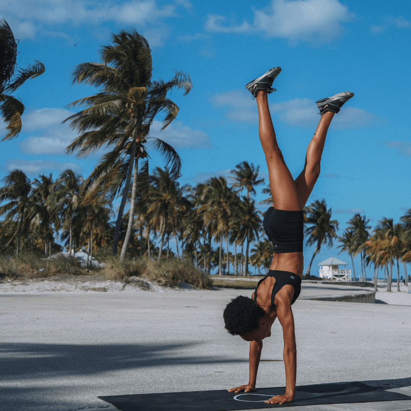 Girl doing a handstand